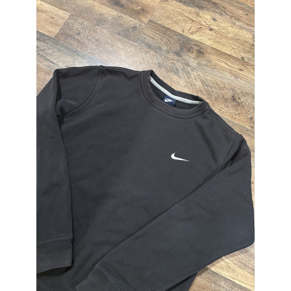 VTG Y2K Nike Blue Tag Pullover Crewneck Sweatshirt Black Mens Size L